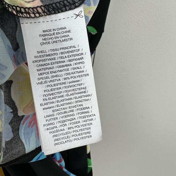 Lauren Ralph Lauren Floral Halter Dress Knee Length Stretch Jersey US 18 NWT - Picture 15 of 16